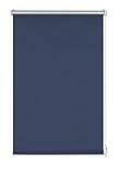 GARDINIA EASYFIX Rollo mit Thermo-Rückseite zum Klemmen oder Kleben, Verdunklungsrollo ohne Bohren, Hitzeschutz, Energiesparend, Blau, 100 x 150 cm (BxH), 30748