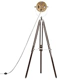 lyrlody Freistehende Lampe, Stehlampe aus Holz für Schlafzimmer für Arbeitszimmer