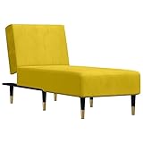 vidaXL Chaiselongue Samt gelb