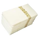 JEWEDECO 50 Stück Besteckbeutel Getränkeservietten Einweg-Partyservietten Papierservietten Besteck Löffel Tischsets Rosa Geschenkpapier Einwegserviette Taschenserviette