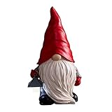 Welcome Home GNOME Sculpture，Weihnachtsskulptur – mit Laterne Lsv824