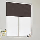 Lanqinglv Plissee ohne Bohren Klemmfix Plisseerollo Jalousie Anthrazit Faltrollo Easyfix Lichtdurchlässig Rollo für Fenster & Tür 80x120cm (BxH),Sonnenschutz ＆ Sichtschutz