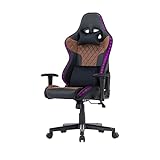 Video-Gaming-Stuhl, Racing-Liegestuhl, hohe Rückenlehne, Racing-PC-Computer-Bürostuhl mit Bluetooth-Lautsprechern, Musik-Videospiel-Stuhl, Kopfstütze und Lordosenstütze, E-Sport-Drehstuhl Comfortable