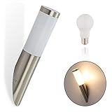 INNOVATE LED Außenlampe IP44 | Wandlampe Outdoor | LED Gartenbeleuchtung außen | Außenleuchte wand | Außenwandleuchten inkl. E27 Leuchtmittel 40CM Edelstahl