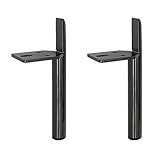 XBSXP 2er Set Möbelfüße, Metallstütze Möbelbeine Ersatzstahl Tisch Schlafsofa Schwer rutschfeste Moderne verschleißfeste Möbelbeine (schwarz 18 cm),Grau,15cm