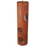 Rostikal Feuersäule Outdoor Laterne 100 cm Feuerstelle Rost Gartendeko für draußen