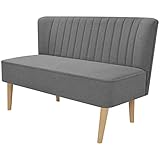 Makastle Sofa 2 Sitzer Couch Polstersofa Lounge Bank Küchensofa Sitzbank Polsterbank Sofa Küchenbank Sofabank Sitzmöbel Wohnzimmer, 117 x 55,5 x 77 cm Hellgrau