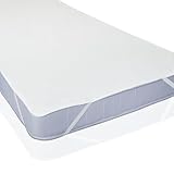 Lumaland Wasserundurchlässige Matratzenauflage Kopfkissenschoner 90 cm x 200 cm | Matratzenschoner aus 100% Baumwolle | 100% Flüssigkeiten undurchlässig | Atmungsaktiv [Matratzenschutz]