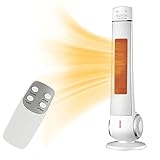Keramik-Heizlüfter, lautlos, vertikal, energiesparend, Elektroheizung 2200W, geeignet für Räume bis 30qm, Kippschutz, Überhitzungsschutz