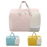 Kleideraufbewahrungstasche Duvet Aufbewahrungstasche 2 Stück Wildleder Reisetaschen Mit Reißverschluss Und Griff Kleiderschrank Organizer Für Bettdecken, Decken, Bettwäsche(Size:Mittel,Color:Rosa)