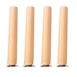 MIRODO 4 Stück Möbelfüße Holzmöbelbeine, 4 Stück, Tischbeine, Sofa, Stuhl, Nachttisch, Kleiderschrank, Schreibtisch-Ersatzmöbelfüße, mit Montageplatte, Rutschfester Matte und Schrauben, Holz-5 cm/1,9