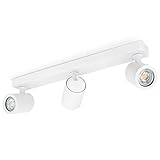 linovum TENJO Deckenstrahler 3 flammig weiß inkl. LED GU10 Lampen 3W warmweiß - Strahler drehbar schwenkbar Deckenlampe 230V