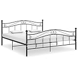 FAMIROSA Bett Schwarz Metall 180x200 cm221122