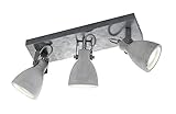 Trio Leuchten Balken Concrete 802500378, Metall, Schirm Beton, 3 x GU10, 10.0 x 35.0 x 18.0 cm