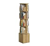 Bücherregal 360-Grad-drehbares Bücherregal Mit Schrank-Bücherregalen, Einfaches Zuhause, Platzsparend, Landung, Kreatives Bücherregal Für Studenten Bücherschrank Aufbewahrungsregal ( Color : Light Wal