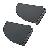 VOIRSONGE 2 StüCk Acryl EIN der Wand Montiert Halter, Schwimmende Ecke Regale, Viertel Dusche Regal, HäNgende Ecke Regale, Wand Display (Schwarz)