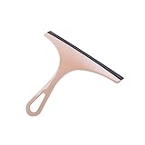 Allayu Reinigungsbürste, Silikongriff, Duschabzieher, Loch zum Aufhängen, Fensterreiniger, Küche, Türen, Fliesen, Spiegel, Zuhause, Auto, Rosa