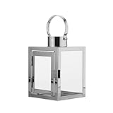 Warmhm 1 Stück Kerzenständer Ornament Ornament Retro-Dekor Weiße Kerzen Weißer Kerzenhalter Dekorative Hängeleuchte Kerzenlaternenhalter Innenkerzenlaternen Retro-Kerzenlampe Glasheizung