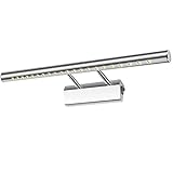 Glighone LED Spiegelleuchte Bad 5W 40cm Spiegellampe 180°einstellbar Edelstahl Kaltweiß mit Schalter