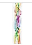84091 | Schiebegardine BOLGE, blickdichter Dekostoff, mit abstraktem Wellen-Motiv, 245x60cm, Farbe: Grau oder Multicolor (Multicolor)