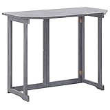 vidaXL Akazienholz Massiv Balkontisch Klappbar Gartentisch Bistrotisch Tisch Holztisch Terrassentisch Klapptisch Garten Terrasse Balkon 90x50x74cm