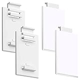 Brillant Doppelrollo Montage Klebehalter Rollo Kleben an Fenster ohne Bohren Minirollo für 35 mm Zebarrollo Klemmix mit Kleben Tape zubehör Befestigen an Holz Metal oder PVC 2 Stück