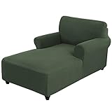 WWYL Jacquard-Chaiselongues Schonbezüge für Wohnzimmer, Chaiselongue Abdeckung Stretch Liegesessel Schonbezug, Husse Relaxliege Bezug für Wohnzimmer Liegesessel (KupfergrüN)