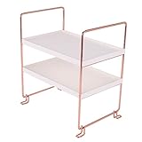 ZONTTR Schreibtisch-Aufbewahrungsregal, 2 Ebenen, Badezimmer, Make-up-Organizer, zusammengebaut, Küche, Gewürzeisen, Aufbewahrungsregale
