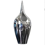 JHYS Moderne Keramikvase, Blumenarrangement Home Kreative Moderne Blumenvase Silberne Farbverlauf Keramikvase (A)