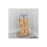 ALinSam 4-stöckiges Schuhregal, Mini-Schuh-Organizer, Aluminium-Metall-Schuhregal, Schuhaufbewahrung, schlankes, stapelbares Schuhregal, Schuhständer, Organizer for Flur, Schlafzimmer (Color : 3)