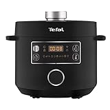 Tefal CY7548 Turbo Cuisine Multikocher | elektrischer Schnellkochtopf | 5L | 10 Automatische Programme | Bis zu 3x schnelleres Kochen | Energiesparend | einfache Bedienung | Rezeptheft | Schwarz