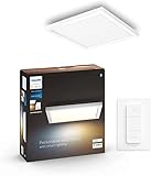 Philips Hue White Ambiance Aurelle Panelleuchte weiß inkl. Dimmschalter, 2200lm, 30x30cm, dimmbar, alle Weißschattierungen, steuerbar via App, kompatibel mit Amazon Alexa (Echo, Echo Dot)