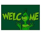 Shirtinator Grinch Fußmatte Weihnachten 40x60 cm rutschfest – Welcome Grinch – Geschenk Fußabtreter Fußabstreifer Türvorleger Fußmatte Weihnachtsmotiv Lustig Haustür Außen