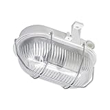 pureled OVAL Kellerleuchte Kellerlampe Feuchtraumleuchte Grau IP44 E27 Keller