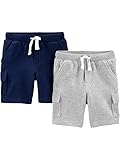 Simple Joys by Carter's Jungen Shorts aus Strick, 2er-Pack, Marineblau/Grau, 5-6 Jahre