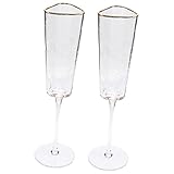 BESTonZON 2 Stück Brautgläser Rosa Weinglas Graue Gläser Cocktailflöte Trinkglas Champagnerglas Champagnergläser Weingläser Flöten Champagnergläser Flöten Hochzeit Weingetränkebecher