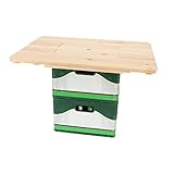 Rivanto® Bierkistentisch 60 x 78 cm, Höhe 7,5 cm, Stehtisch für Bierkisten, abnehmbares Mittelteil, FSC-Holz