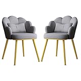 Leder 2, mit ergonomischen Armlehnen, Rückenlehne und Metallbeinen für Thekenlounge, Wohnzimmer, Empfangsstuhl (Farbe: Rosa, Größe: Goldene Füße)