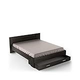 Richmond Erwachsener Bett 160x200 cm - Waterford Chene Dekor - 1 Schublade - L 180,20 x D 205,60 x H 79,40 cm - Demeyere