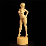 Buchsbaumholz Statue Echtholz Holzskulptur Heimdeko Figur Statue Büro Deko Kollektion (Photo Color One Size)