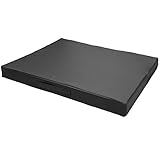 CopcoPet Hundematte Jumbo, abwaschbares Hundebett aus Fellimitat-Stoff oder kratzfestem Kunstleder, orthopädisches Hundekissen mit Viscoschaumfüllung oder Kaltschaumfüllung (90 x 70 x 8 cm, Schwarz)