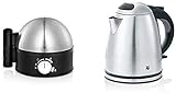 WMF Stelio Eierkocher, für 1-7 Eier, 380 W, mit Härtegradeinstellung, Messbecher mit Eipick & WMF Stelio Wasserkocher, 1,2 l, 2400 W, Wasserstandsanzeige beleuchtet, Kalk Wasserfilter