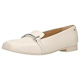 WOJAS - Damen Mokassins I auf Flacher Sohle I aus Hochwertigem Glattleder I Lederfutter I Verzierter Einsatz I Sommerschuhe I Elegant und Bequem I 46226-54 - Beige, Gr. 39