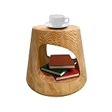 Wohnzimmertische Runder rustikaler Gartenhocker aus Holz for drinnen und draußen, Sitz- und Beistelltisch, kleiner Beistelltisch, Couchtisch, tragbarer Möbel-Pflanzenständer, ideal for Unterhaltung, G