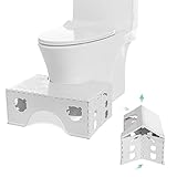 Toilettenhocker Klappbar - Physiologischer Hocker Badezimmer für Erwachsene und Kinder - WC Hocker für Badezimmer & WC