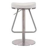 OLOTU Das Neue Barhocker Barhocker aus Edelstahl, Loungesessel mit Fußschemel, drehbarer Barhocker aus Pu-Leder, Barhocker für die Küche elegant/fein