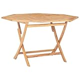 vidaXL Teak Massiv Gartentisch Klappbar Klapptisch Esstisch Holztisch Teaktisch Tisch Gartenmöbel Balkontisch Terrassentisch 120x120x75cm