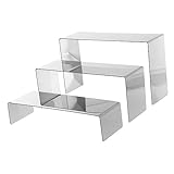 BESTonZON 3 Stück Edelstahl-Schuhregal Goldene Schuhe Uhr Vitrine Schreibtisch-Organizer Regal Schmuckerhöhungen Schuhdisplay Schuh-Einzelhandelsständer Stabiles Schuhregal