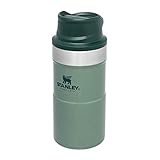 Stanley Trigger Action Travel Mug Thermobecher 0.25L Hammertone Green - Kaffeebecher To Go Auslaufsicher - Edelstahl Thermosflasche BPA-Frei - Passt Unter Fast Jede Kaffeemaschine - Spülmaschinenfest