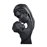 Tauzveok Afrikanische Deko Skulptur, Mutter und Sohn Afrikanische Figuren Statue, Dekoration Für Wohnzimmer, Wohnung Modern, Deko Büro, Schwarz